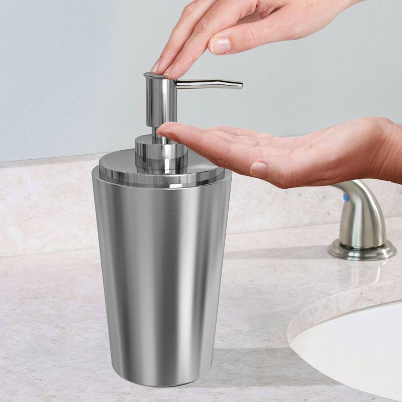 7pc Kingston Bath Accessory Set for Vanity Counter Tops Brushed Nickel - Nu Steel