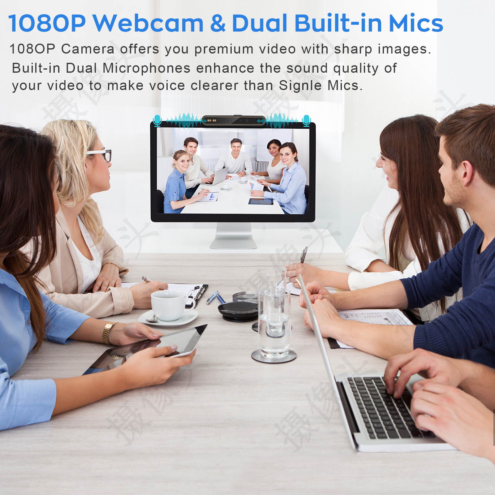 wo-we Windows Hello Face Recognition Webcam for Instant Login with Windows 10