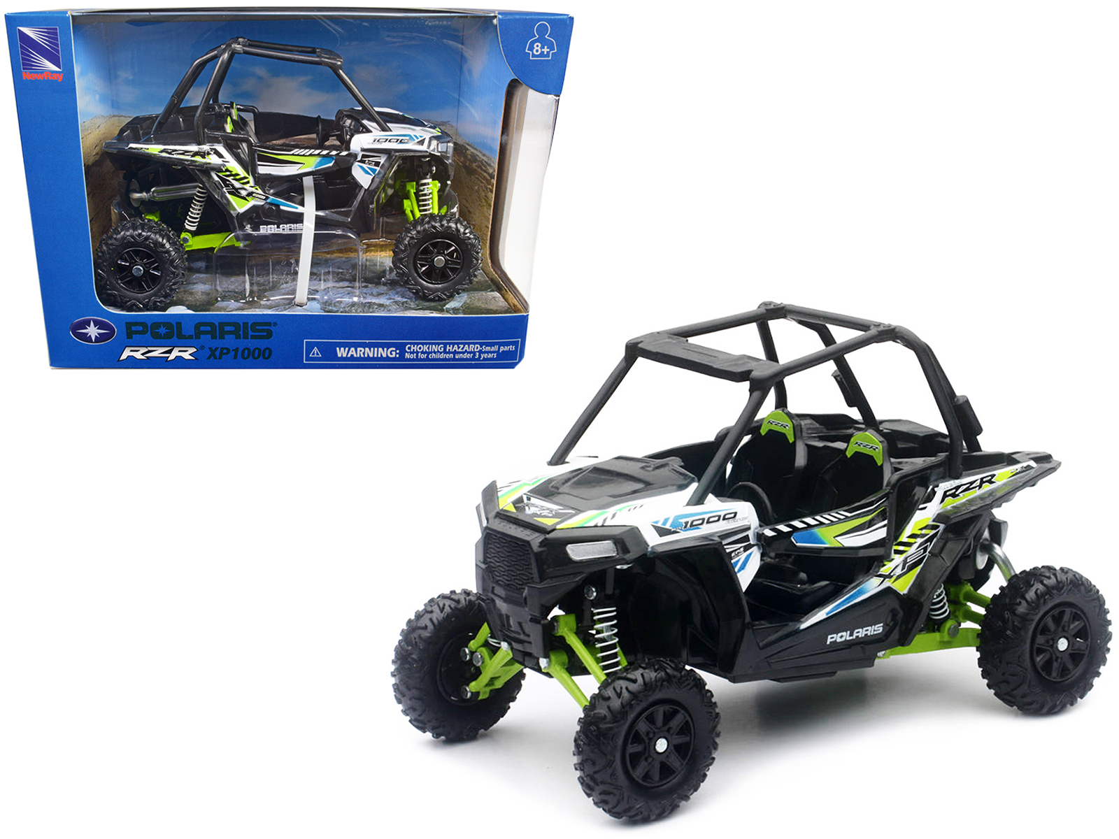 Polaris RZR XP 4 Turbo EPS Sport UTV Red Metallic with Graphics and Black Top "Xtreme Off-Road" Series 1/18 Diecast Model by New Ray