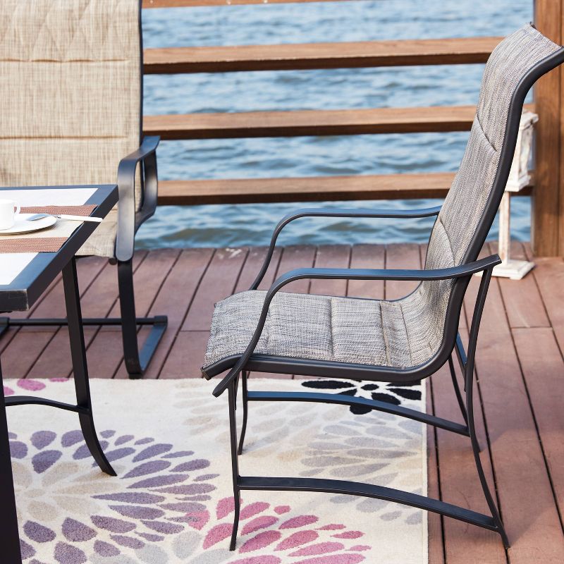 6pc Steel Patio Dining Sets Gray - Lokatse