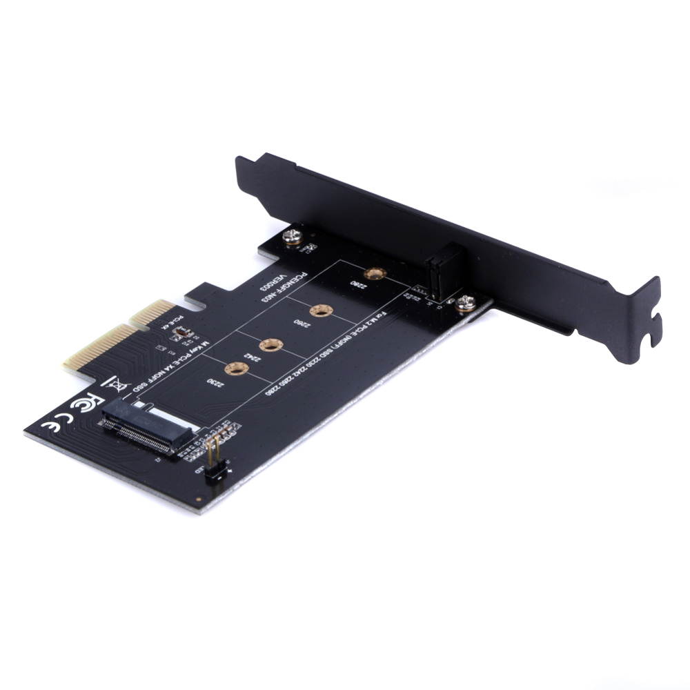 EC2WORLD PCI Express 4x to M Key M.2 SSD Slot Adapter For M.2 PCI-E SSD (NGFF) SSD 2230 2242 2260 2280 Card M Key PCI-E X4 NG