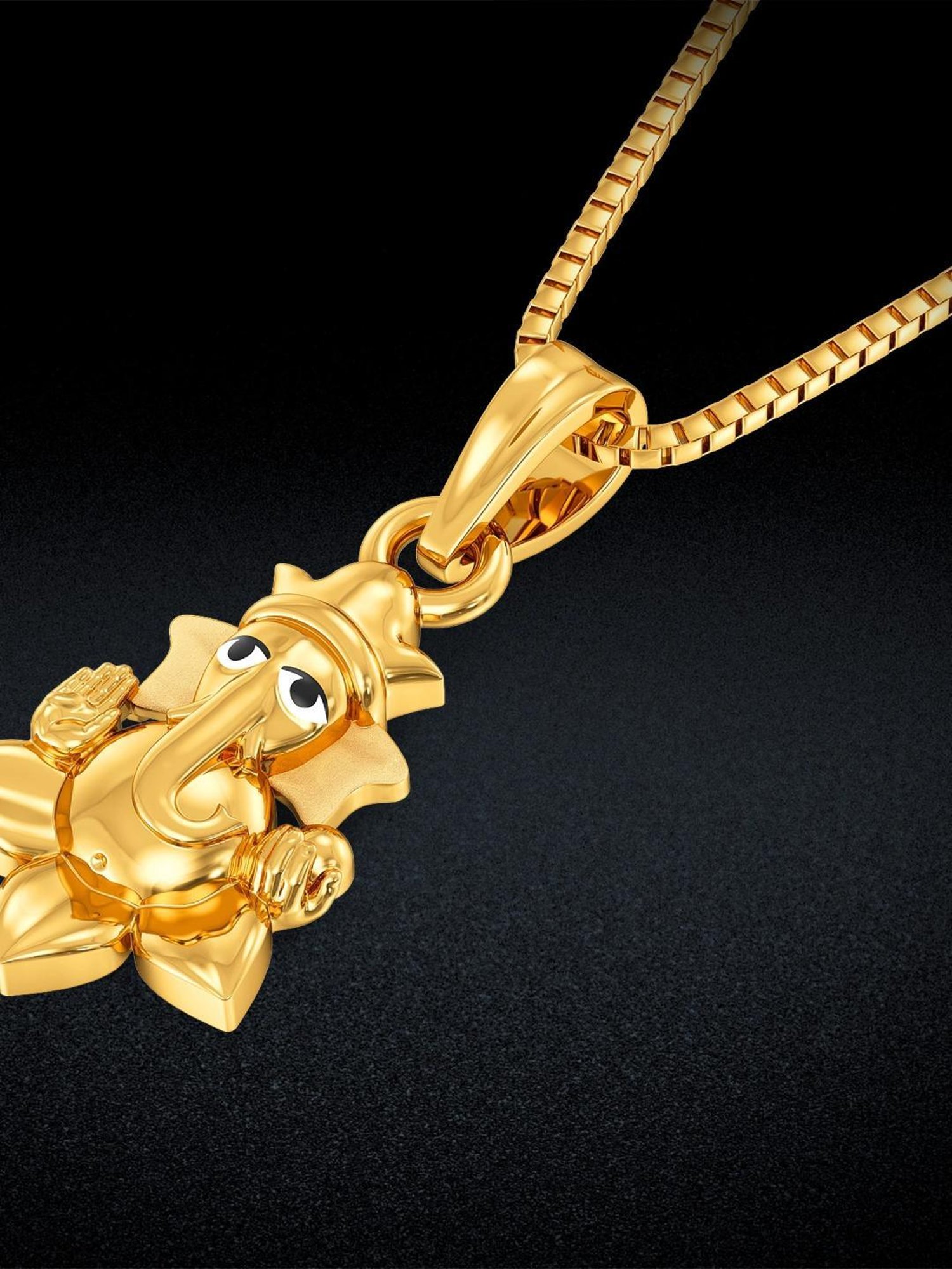 Joyalukkas 22k Gilded Ganesha Gold Pendant