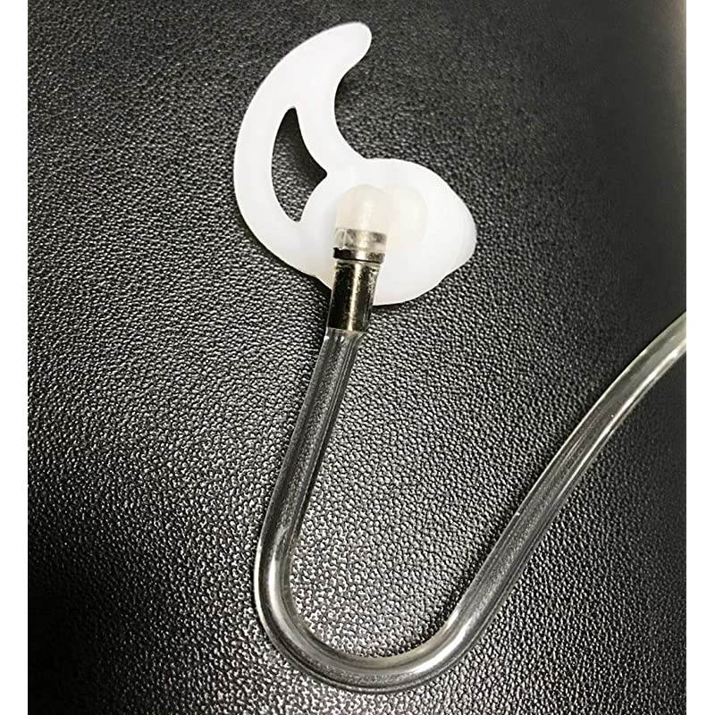 Ear Mold for Two-Way Radio Replacement Earmold Earpiece Earbud Acoustic Coil Tube Headset (Fin Shape,2 Pairs Large,3.0cm)