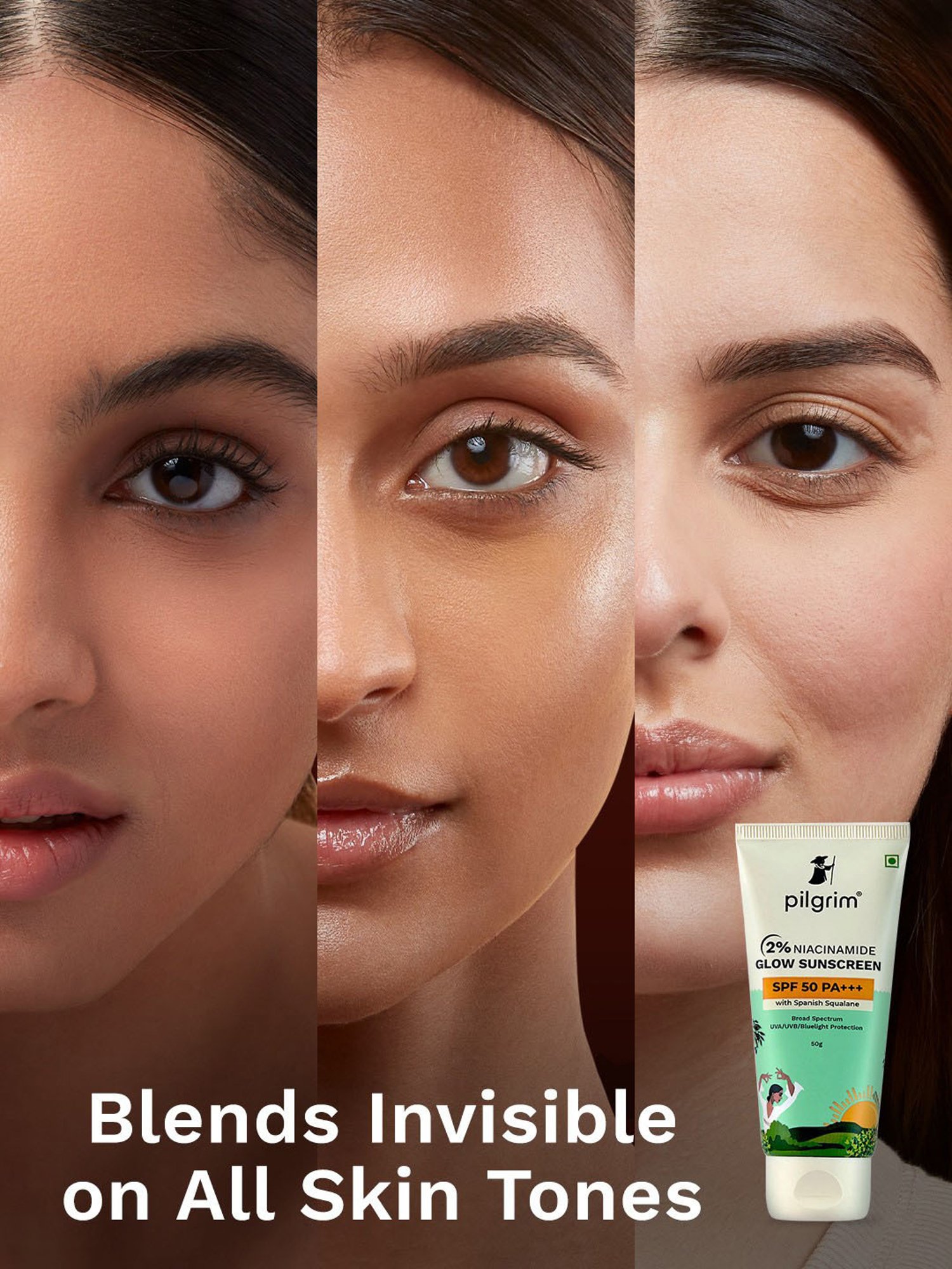 PILGRIM 2% Niacinamide Glow Sunscreen SPF 50 PA+++ - 50 gm