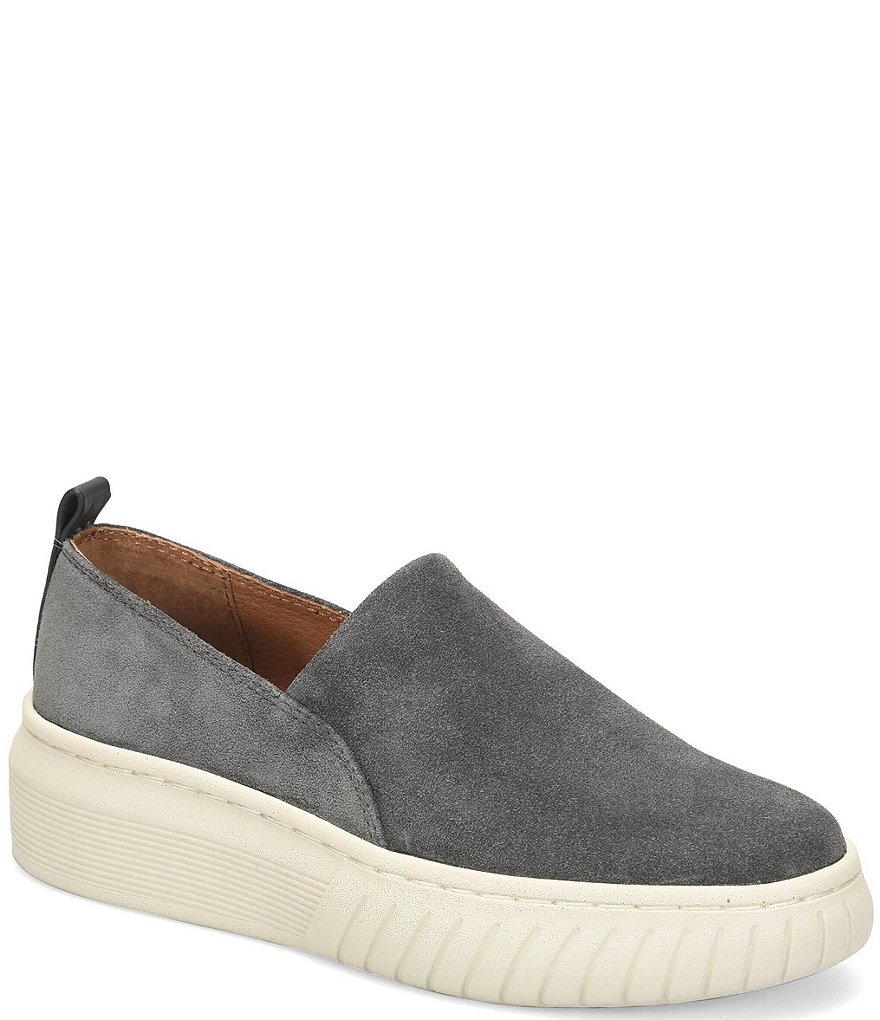 Sofft Potina Suede Slip-On Wedge Sneakers