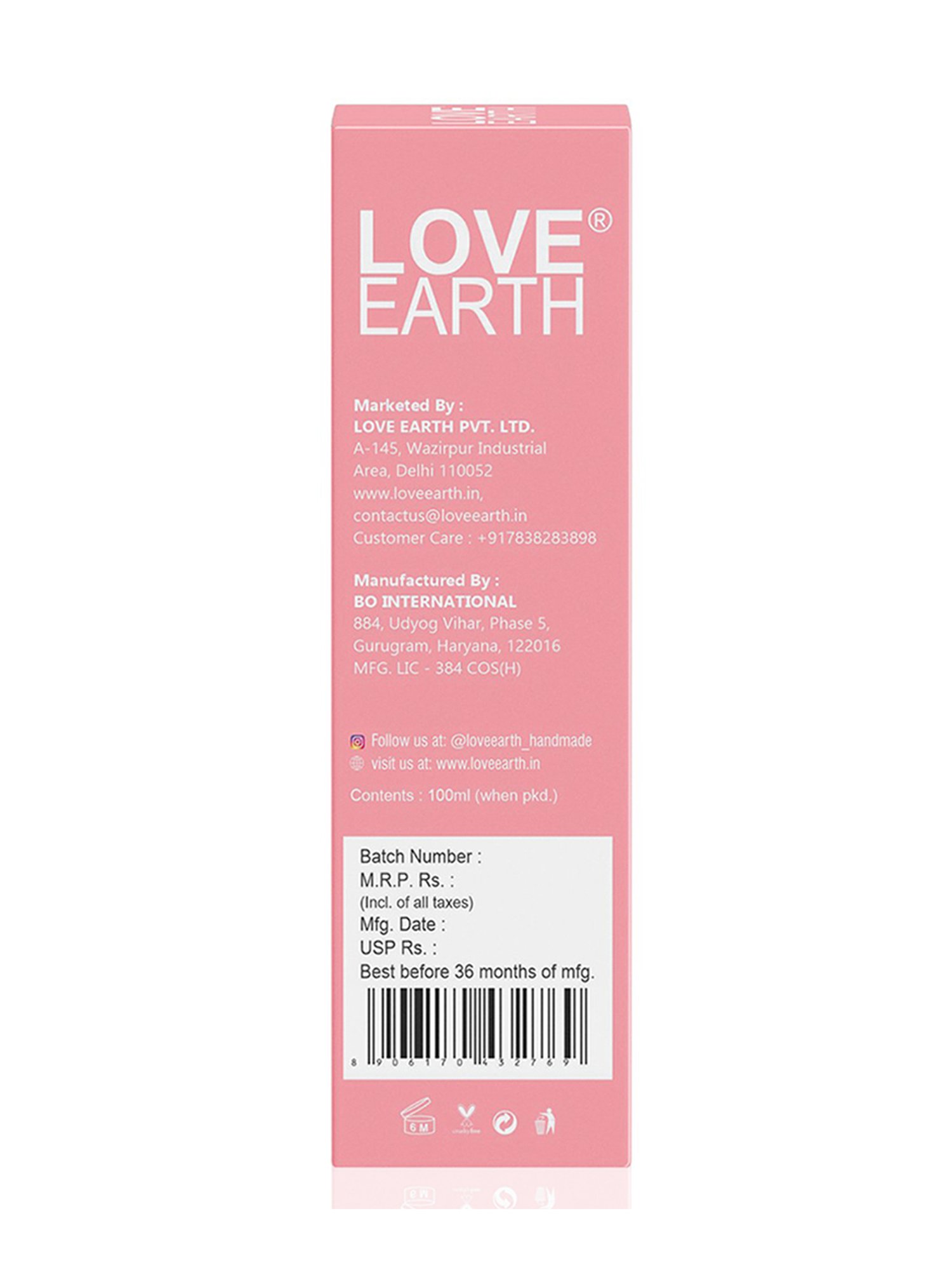 Love Earth Centella Asiatica & Licorice Foaming Face Wash - 100 ml