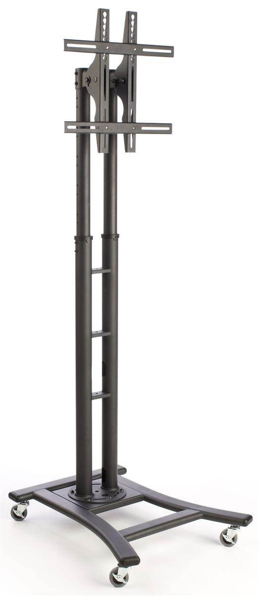 Mobile TV Stand with Wheels for LCD, Plasma or LED Monitors Between 32 and 65 inches, Height-Adjustable - Black (MBTVSBKBV2)