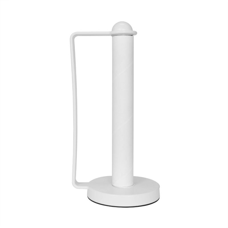 Spectrum Diversified Plastic Portable Paper Towel Holder - White