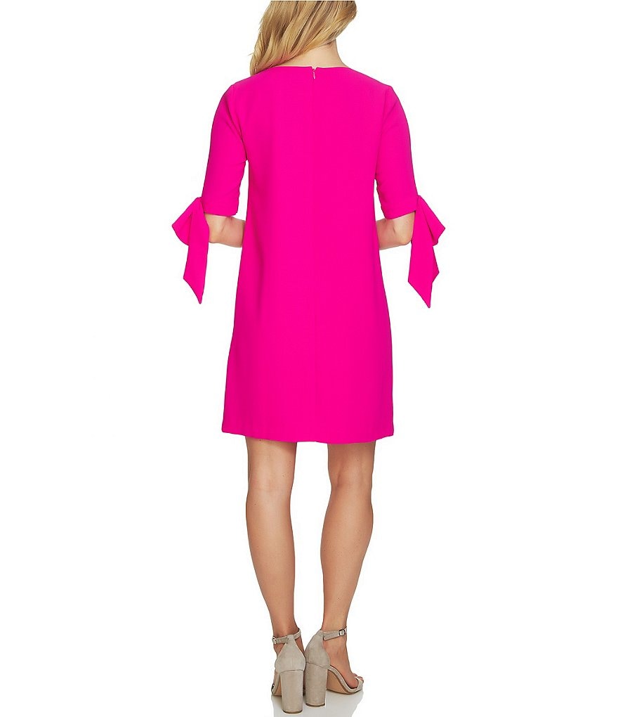 CeCe Bow Tie 3/4 Sleeve Shift Dress