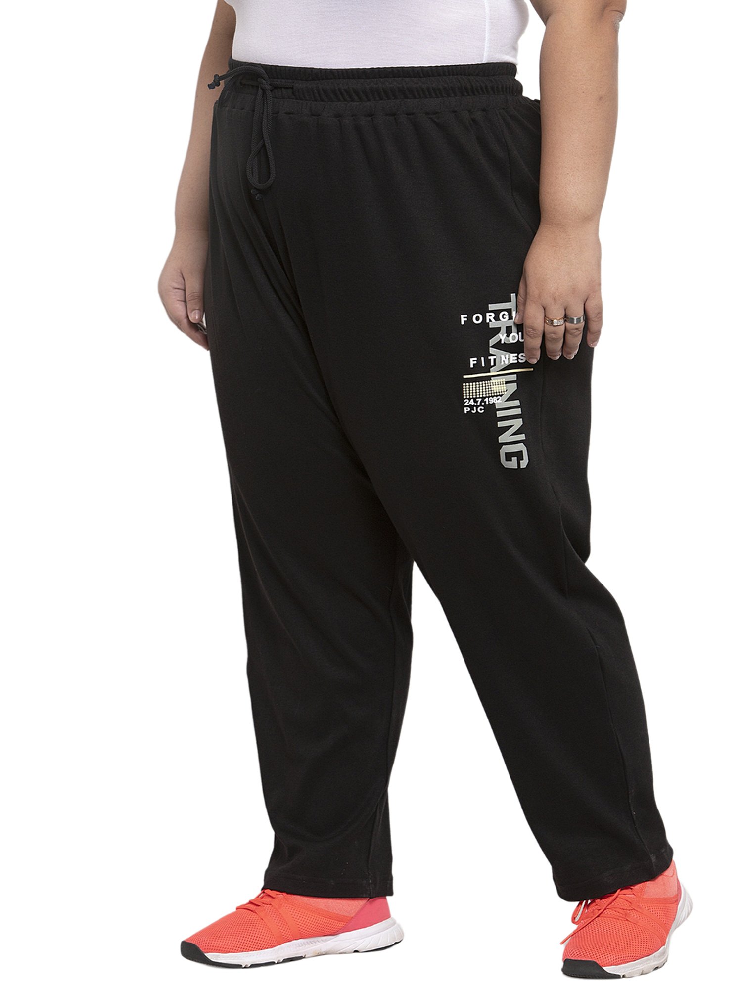 Melon by PlusS Black Cotton Trackpants