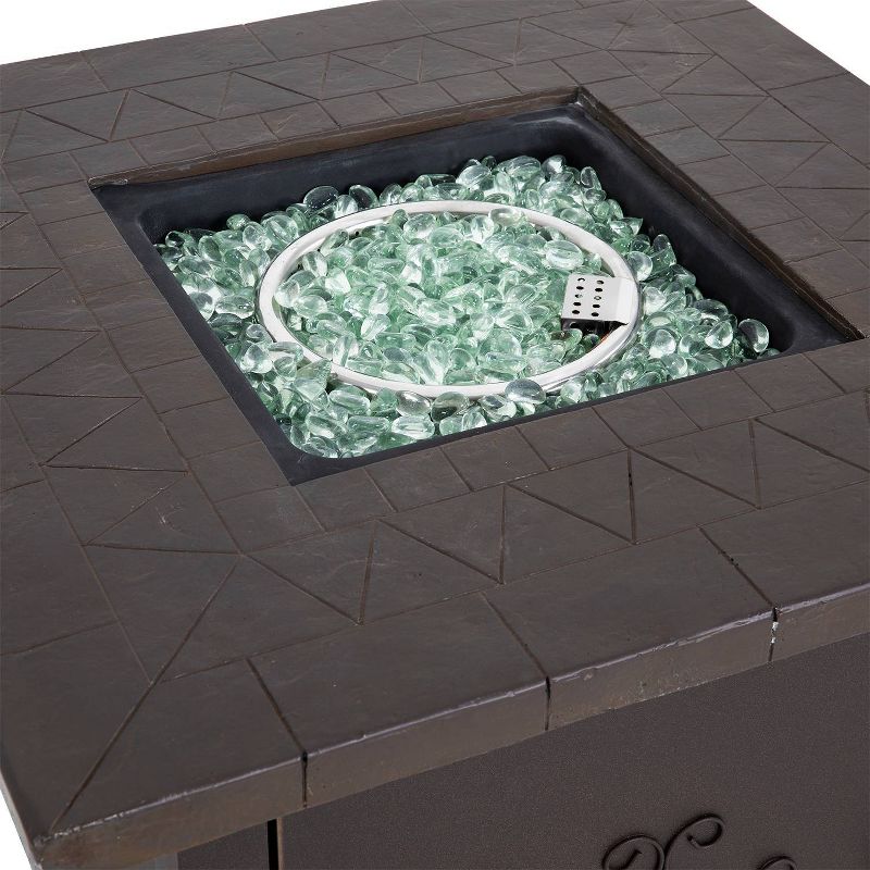 30" Steel Fire Pit Table with Cover - Nuu Garden