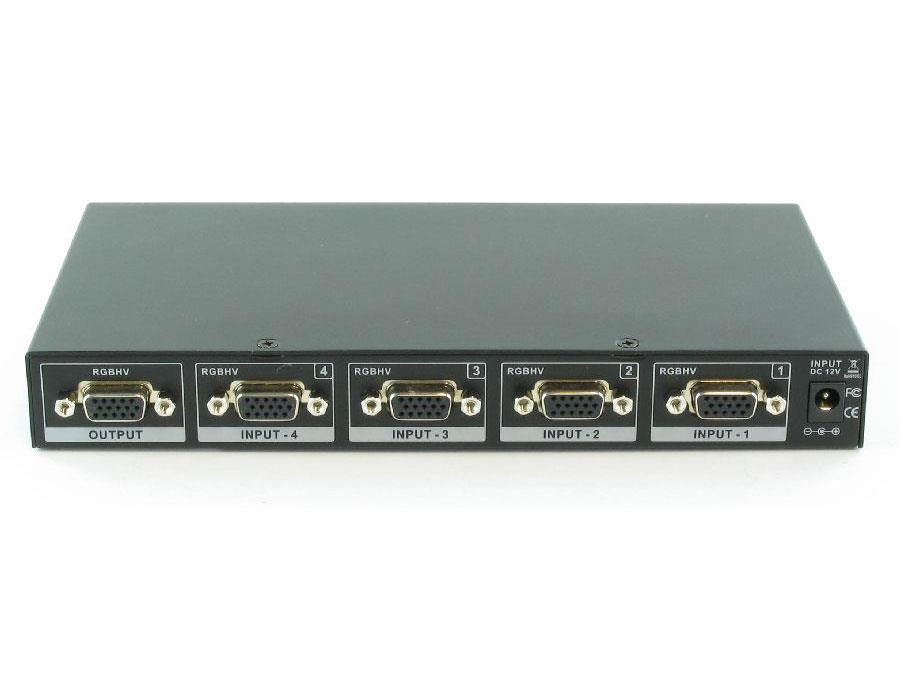 Shinybow SB-4106 4x1 VGA Selector Switch w/IR control