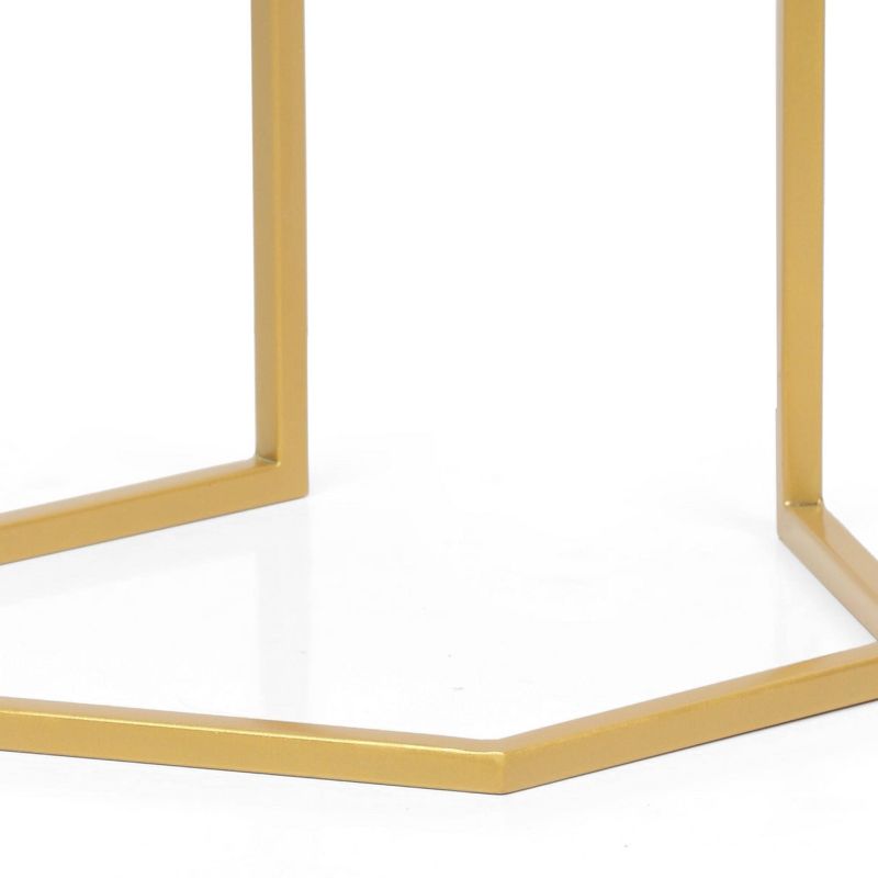 Set of 3 Glam Mirrored Accent Tables Gold - Olivia & May