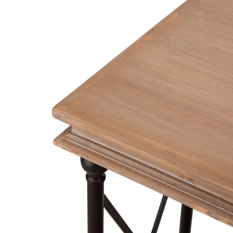 French Vintage Antiqued Finish Console Table Brown - Glitzhome