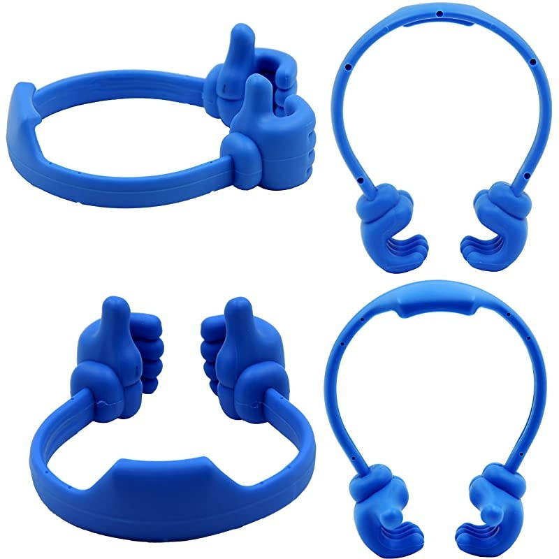Universal Flexible Thumb Smartphone Stand Holder Blue