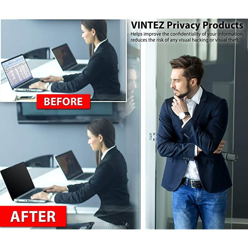 13.5 Inch - 3:2 Aspect Ratio - Removable Laptop Privacy Screen Filter for MS Surface Book 2 - Easy On/Off - Anti Scratch Protector