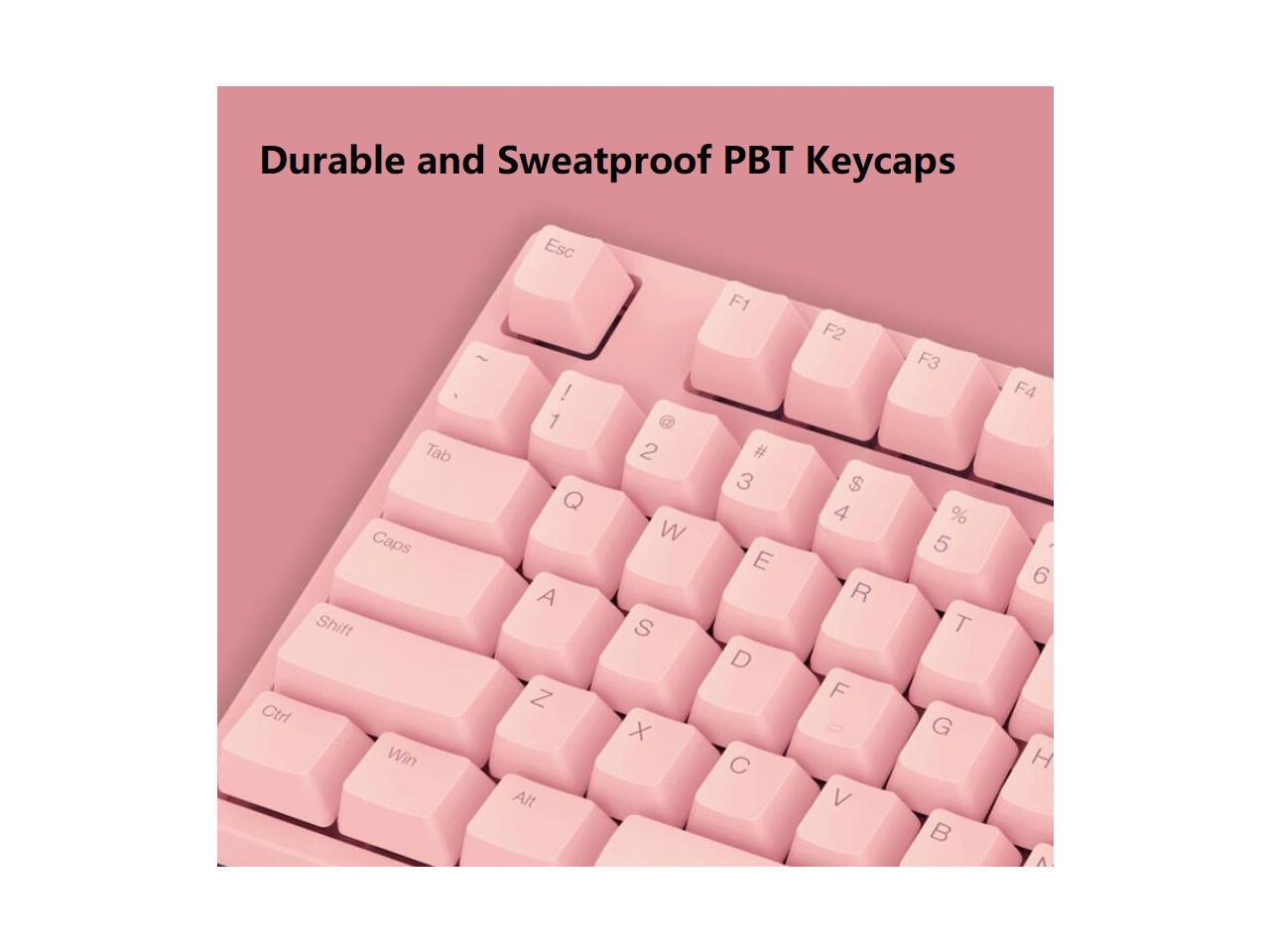 iKBC Typeman W200  2.4Ghz Wireless 87 keys PBT Keycaps Mechanical Gaming Keybaord-Cherry MX Blue( Black)