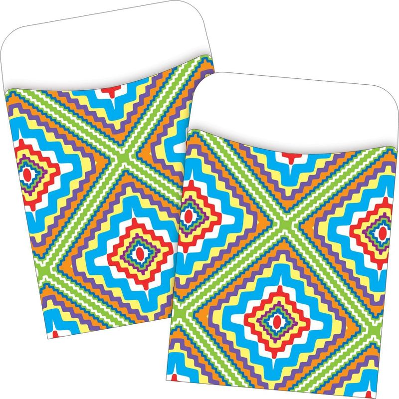 Barker Creek 60 Pockets Retro Rick Rack Library Pocket Set