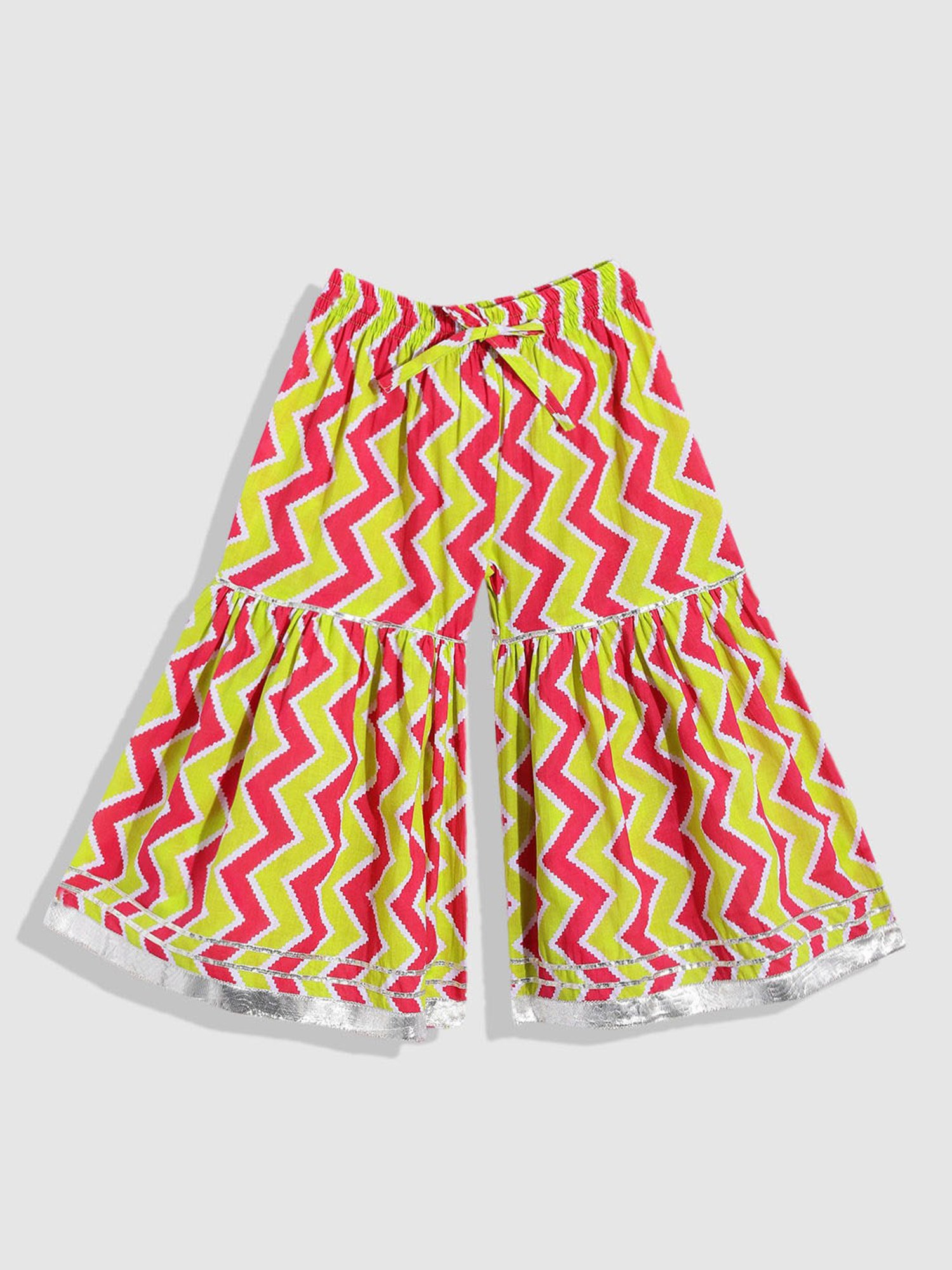 READIPRINT FASHIONS Kids Light Green Printed Kurta With Sharara