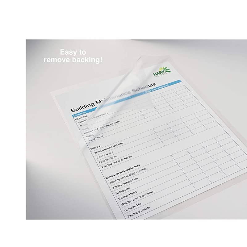 Clear Laminating Sheets, 9" x 12", Permanent Self-Adhesive, 2 Sheets (73602)