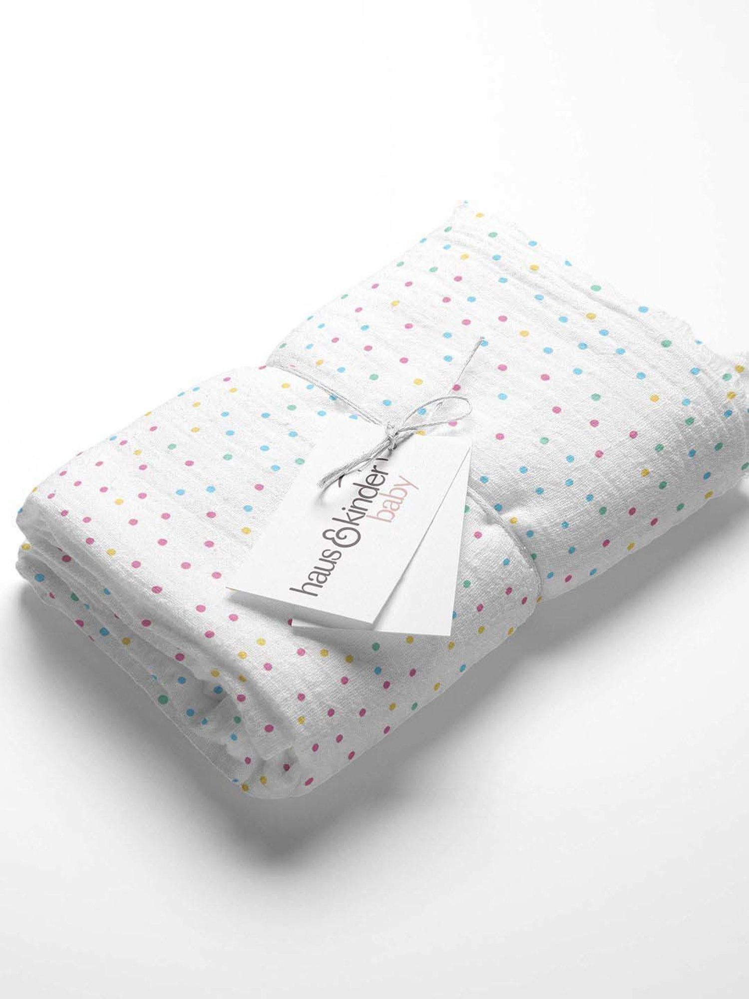 Haus & Kinder Kids White & Peach Cotton Printed Swaddle (Pack of 4)