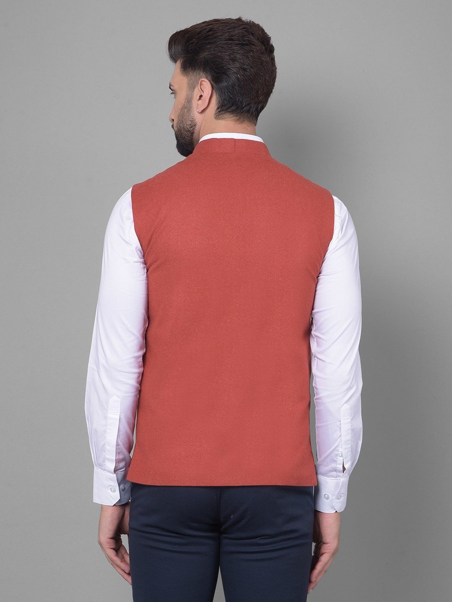 VASTRAMAY Teal Green Regular Fit Printed Nehru Jacket