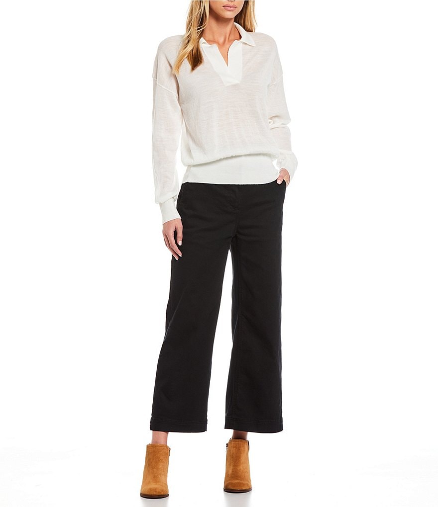 Alex Marie Rosa 3/4 Sleeve Button Front Round Neck Cardigan