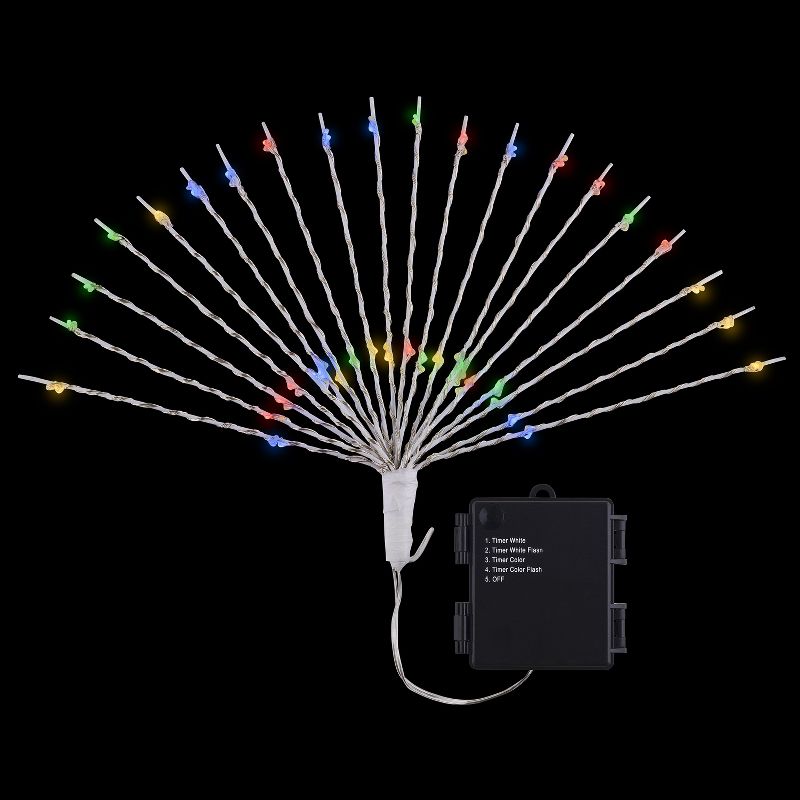 Mr. Christmas Outdoor LED Starburst Positionable Pathway Stakes - Set of 3 - White - 9"