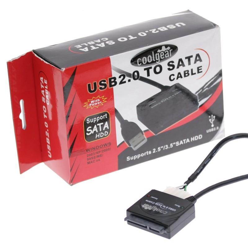 CableMax USB 2.0 to SATA Cable Hard Drive Adapter with Power Adapter