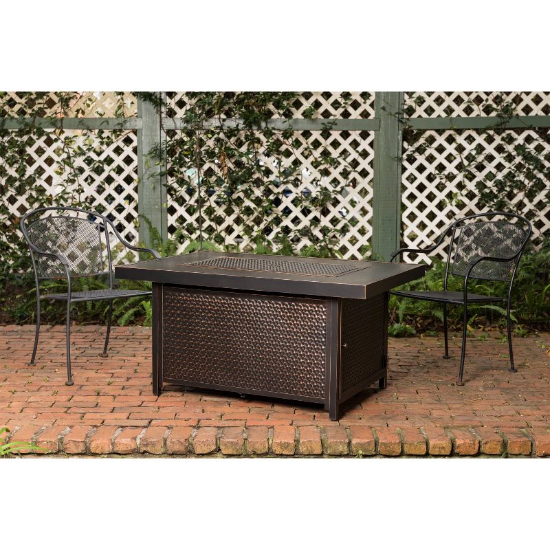 Weyland Rectangle Aluminum LPG Fire Pit - Fire Sense