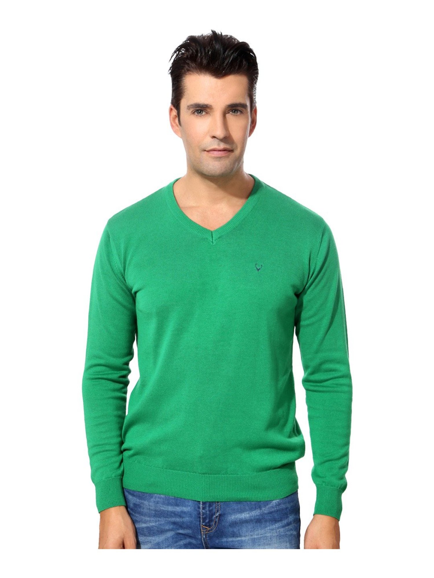 Tribe by Allen Solly Green Regular Fit Sweater
