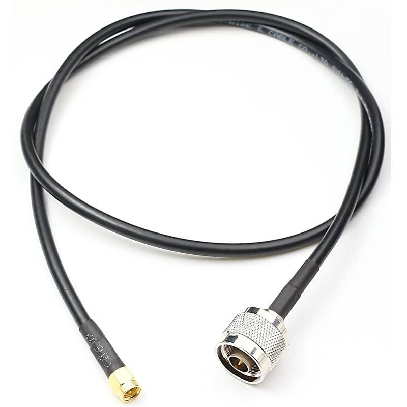 SMA Male to N Male Coax CablesSMA Connectors to Antenna Cables Assemblies Low Loss WiFi Extender Extension Pigtail Jumpers RF coaxial Cables 287 Ft85cm 1Pack