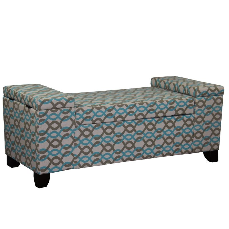 Chain Link Storage Seating Bench Blue - Ore International