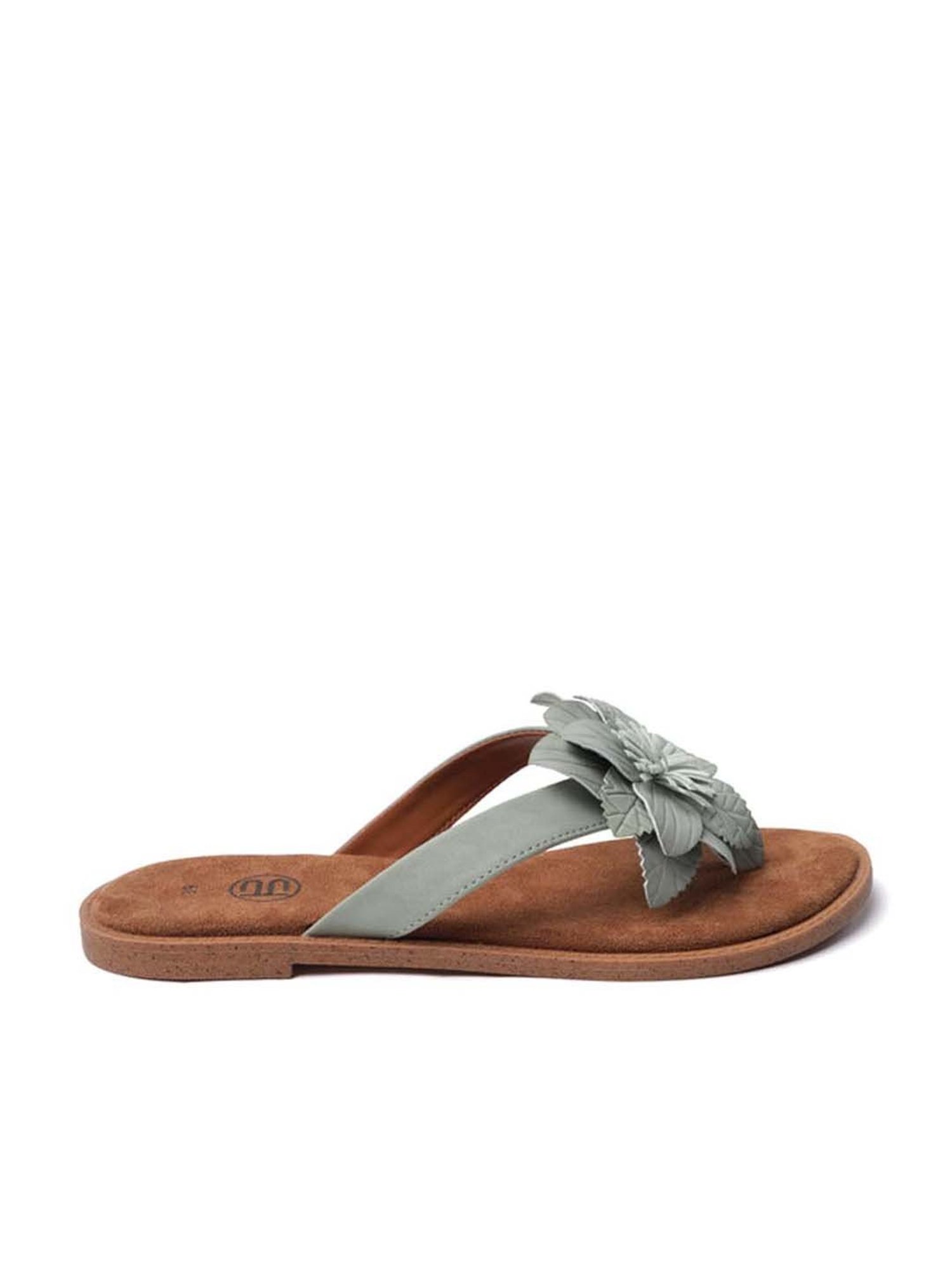 BAGATT Women's Goldy Light Green Thong Sandals