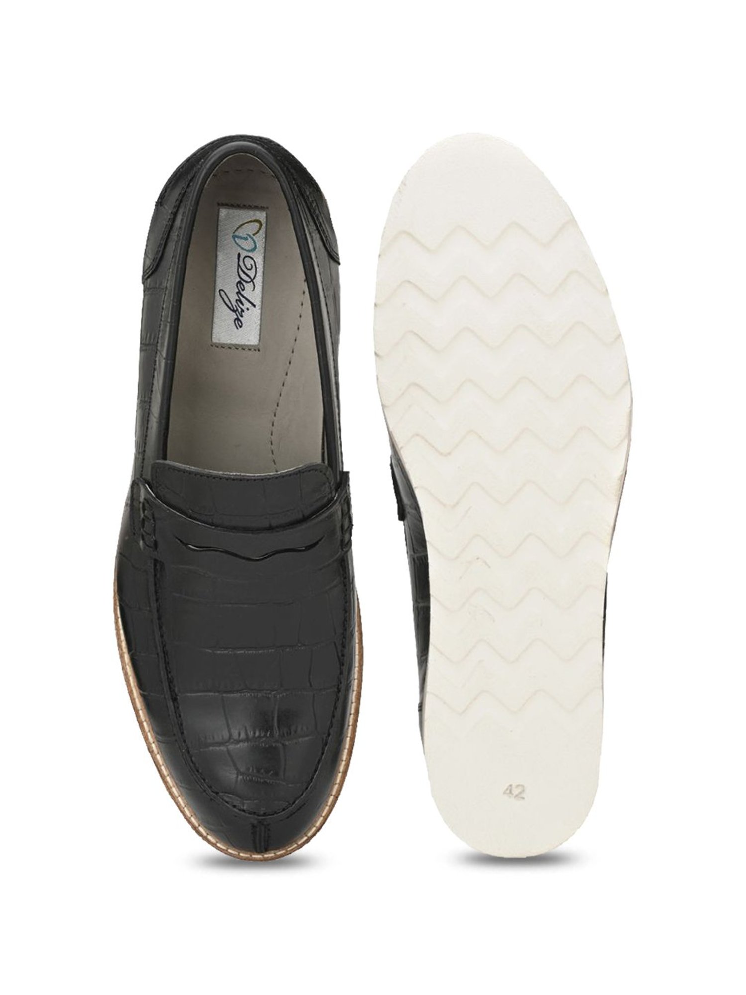 Delize Black Casual Loafers