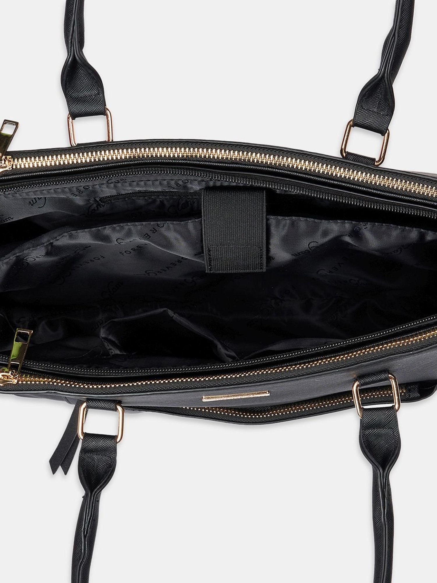 Tohl Avon Black Solid Medium Handbag