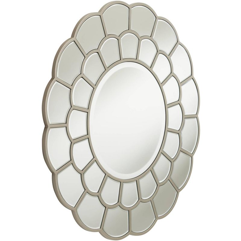 Sunshine Light Champagne 32" Round Framed Wall Mirror