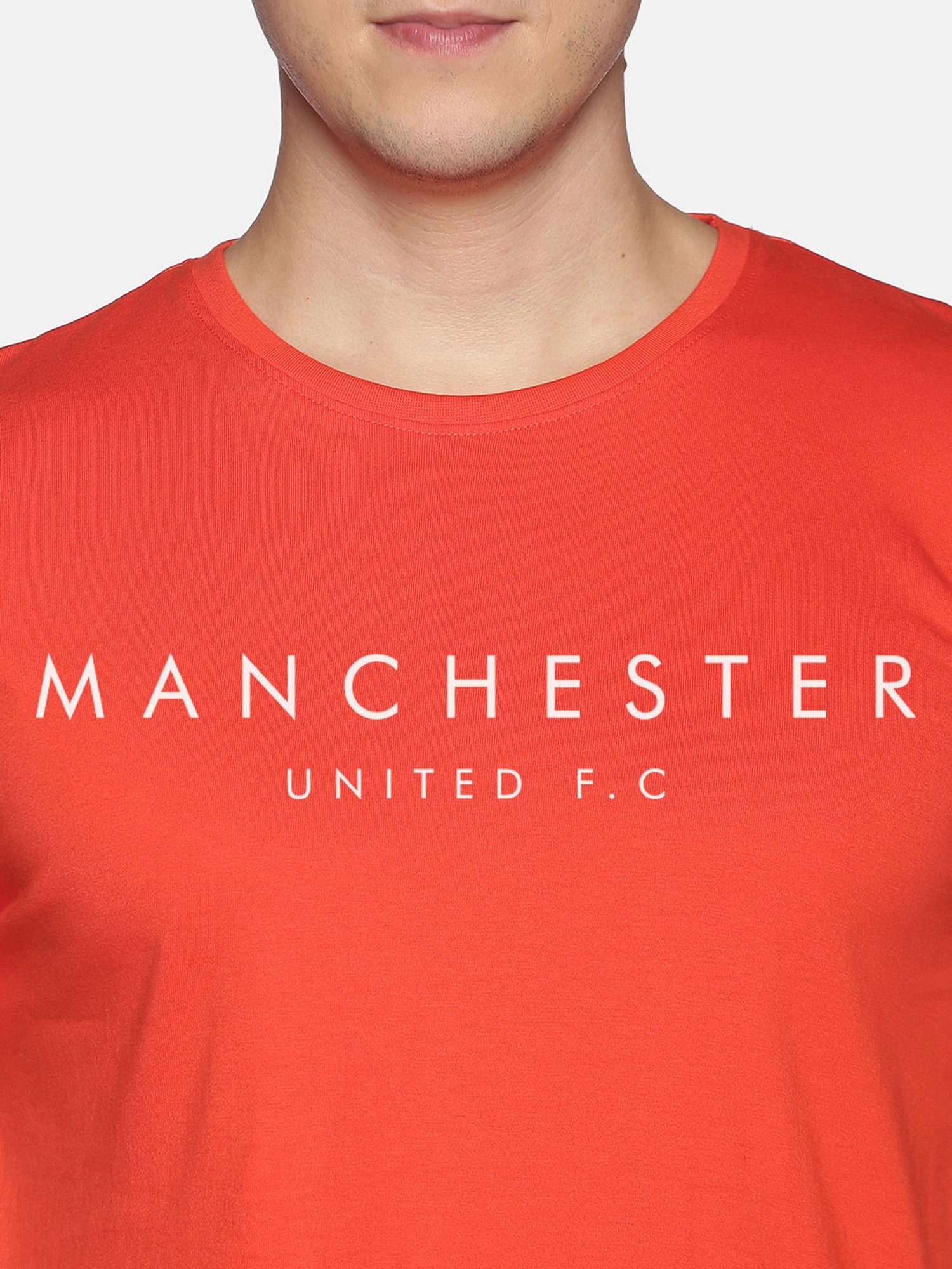 BLACK RADIO Red Slim Fit Printed Crew T-Shirt