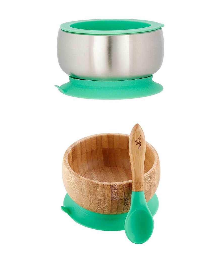 Avanchy Baby/Toddler Sustainable Essentials Bowl/Spoon Feeding Set