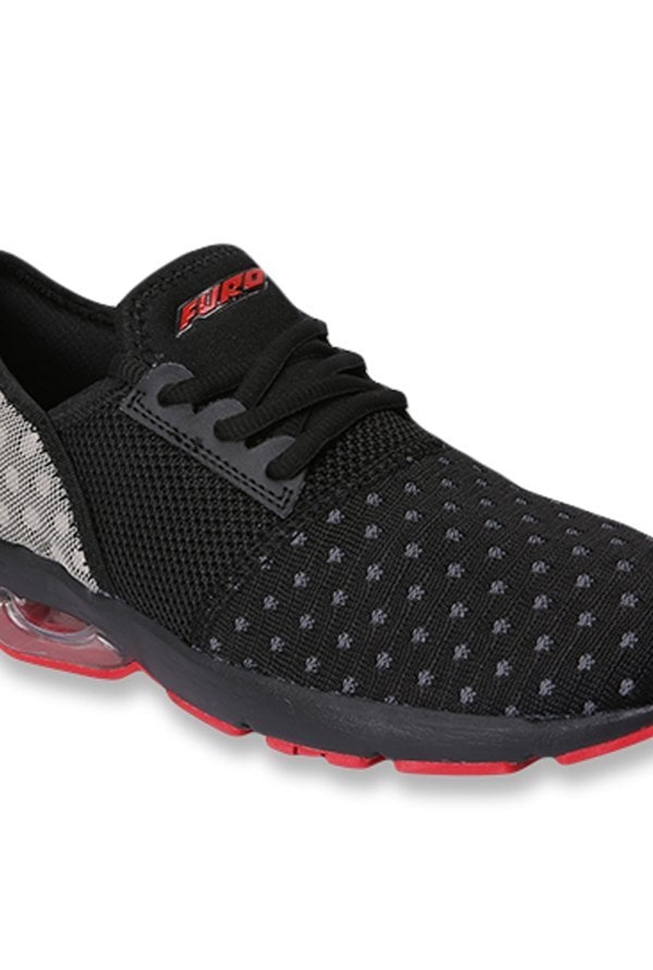 Furo by Red Chief Men's Black & Grey Running Shoes