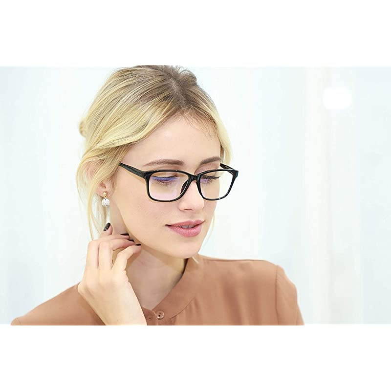 Light Blocking Glasses 2 pack for Women Men Computer ReadingGamingTVPhones GlassesAnti Eyestrain UV Glare