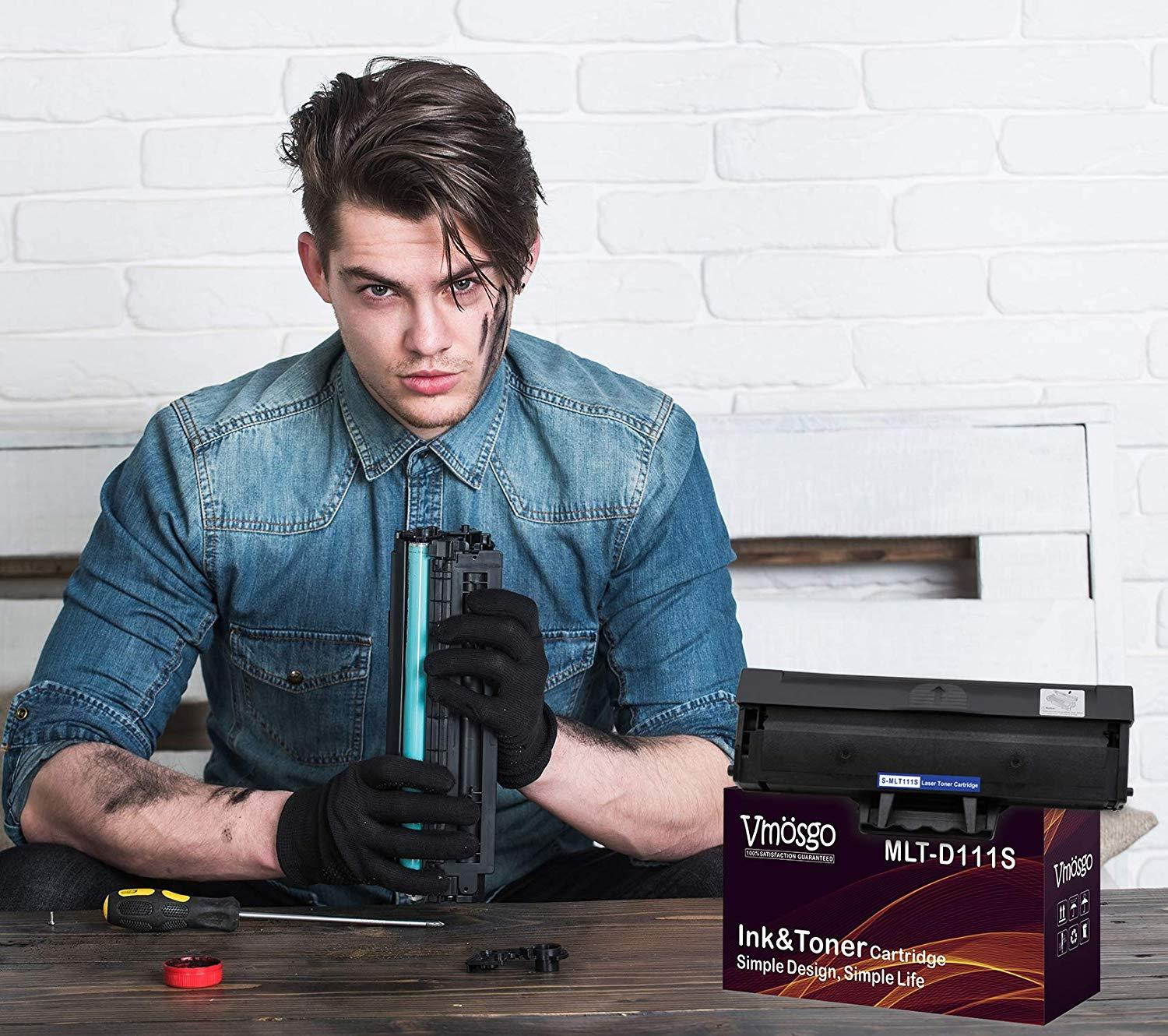 Vmosgo MLT-D111S Toner Cartridges Compatible for Samsung MLTD111S High Yield, 2 Black, Work with Samsung Xpress M2020W M2022W M2070FW M2070W Printer (~1000 Pages)