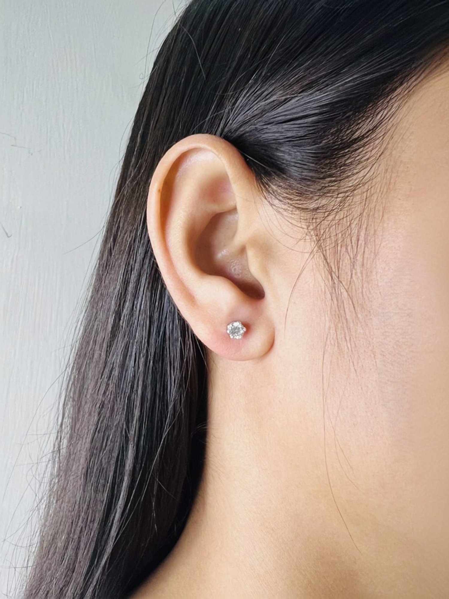 Arte Jewels 925 Sterling Silver Round Solitaire Stud Earrings for Women & Girls