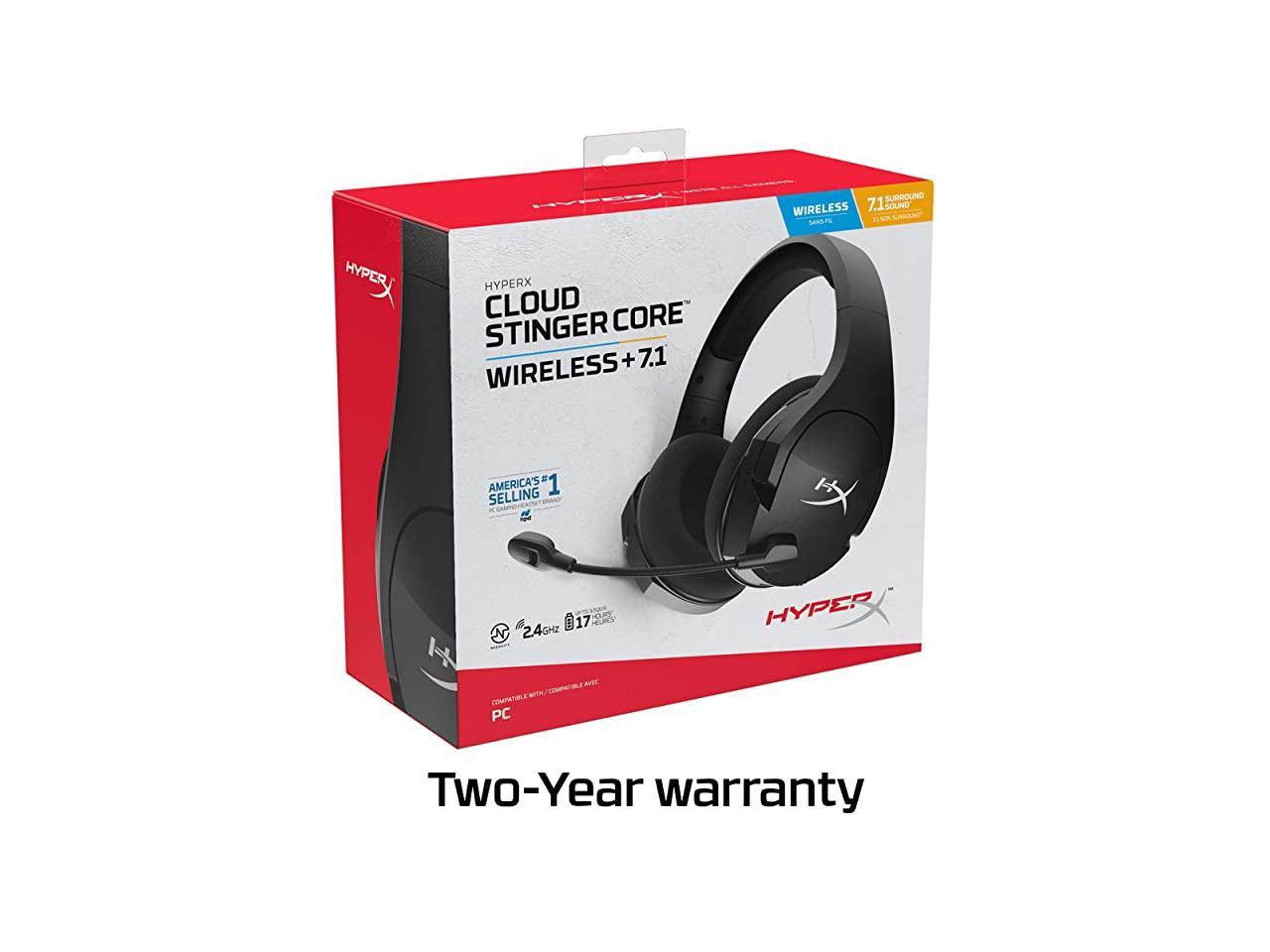 HyperX Cloud Stinger Core Wireless Gaming Headset for PC 71 Surround Sound Noise Cancelling Microphone Lightweight