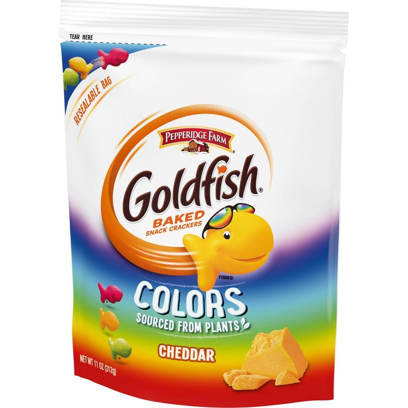 Pepperidge Farm Goldfish Colors Cheddar Crackers - 11oz Re-sealable Bag