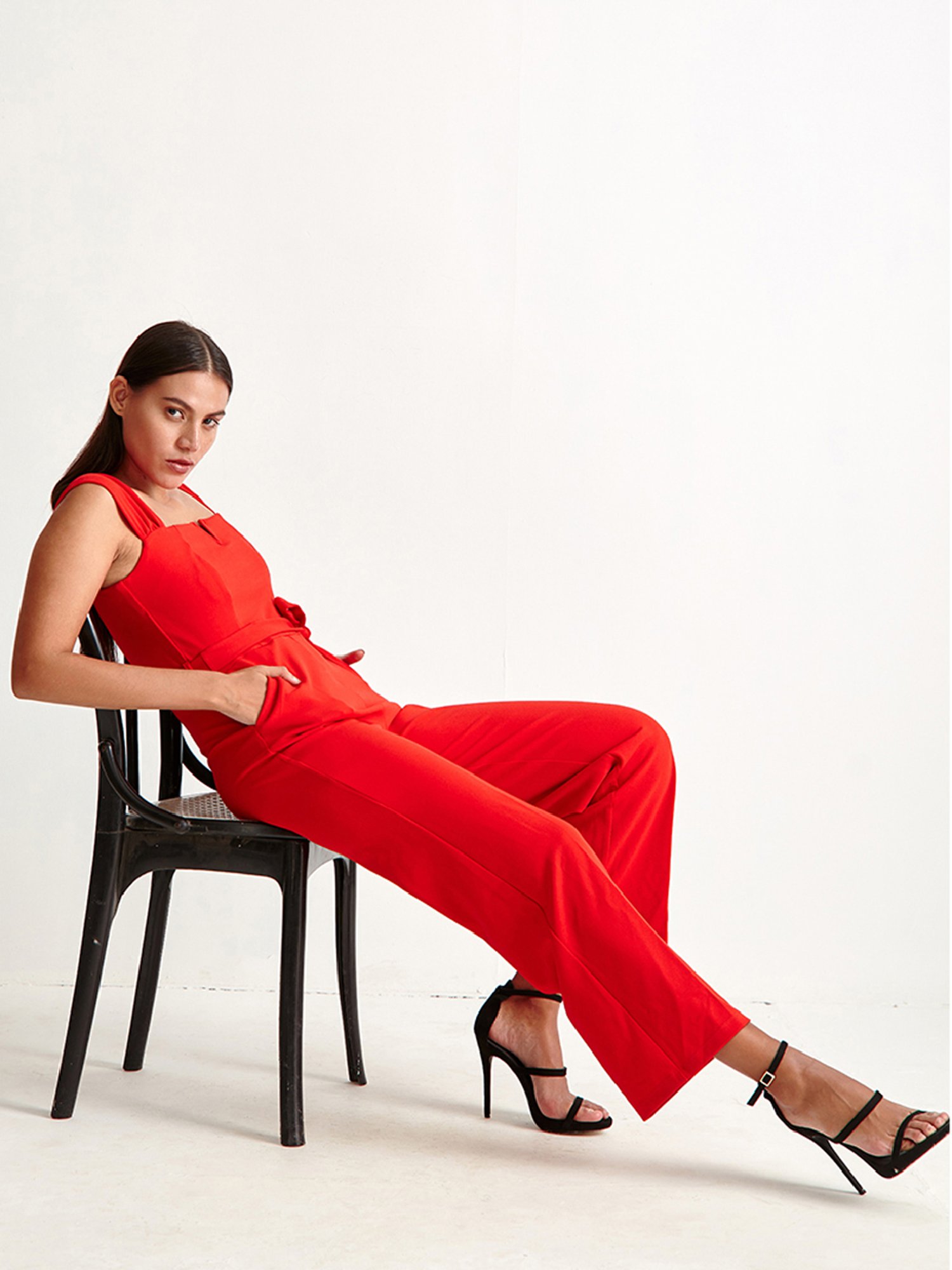 Cover Story Red Jumpsuit