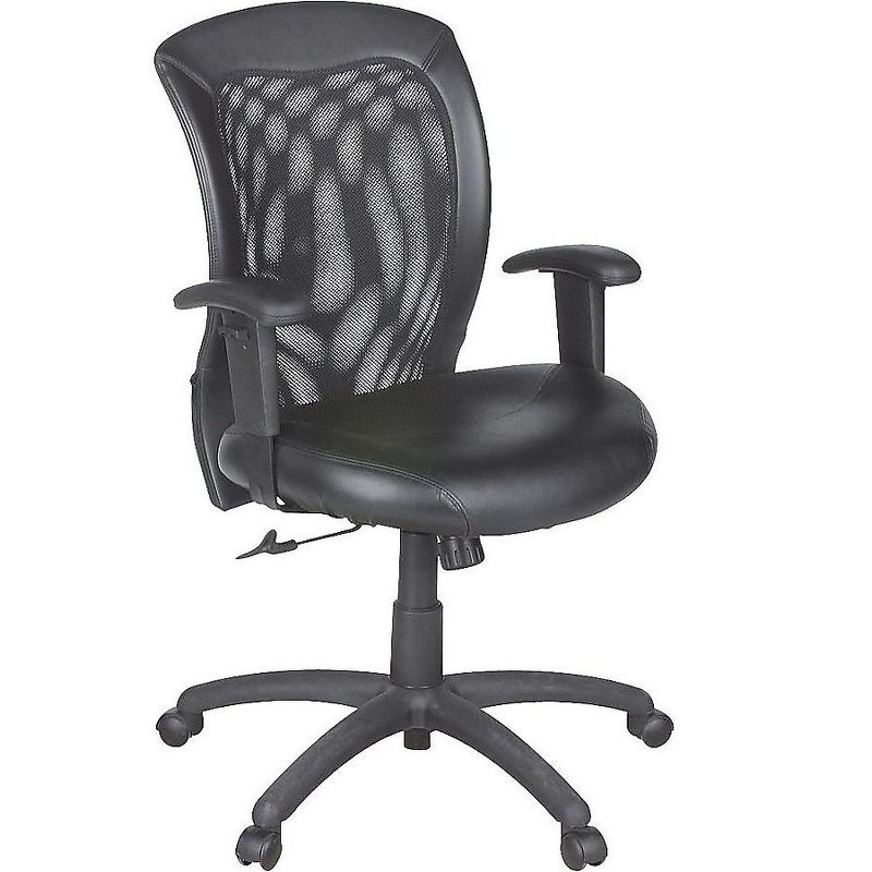 Global Airflow Mesh Back Leather Manager Chair Black (9339BK) 492943