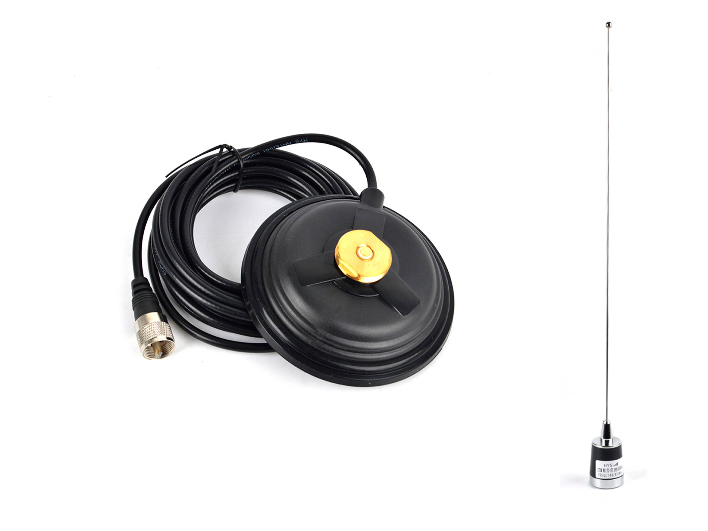 HYS Dual Band VHF/UHF NMO Antenna NMO Magnet Base Mount PL259 UHF Plug For Car Yaesu Kenwood HYT Mobile Radio