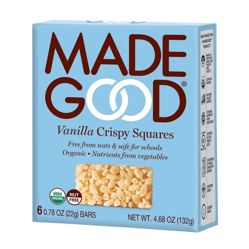 MadeGood Vanilla Crispy Squares - 6pk