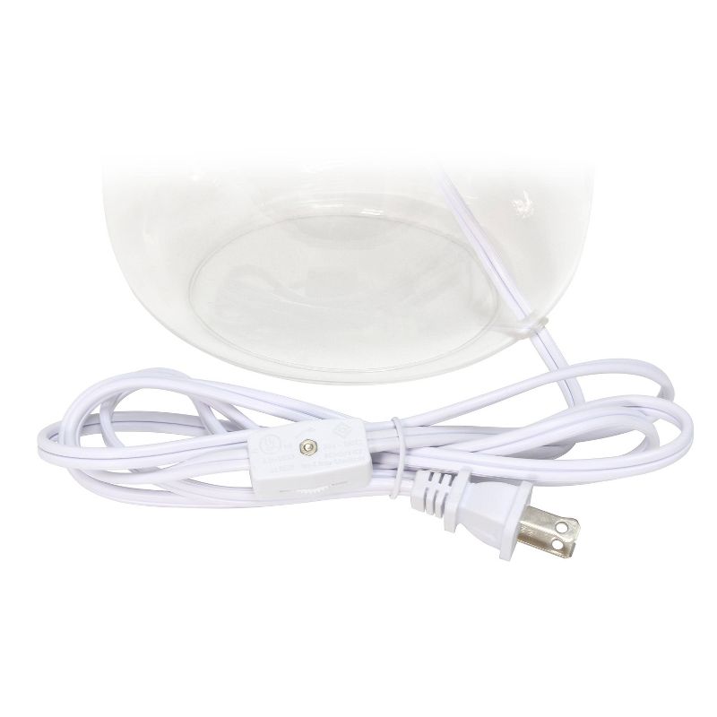 Glass Table Lamp with Fabric Shade Fresh White - Simple Designs